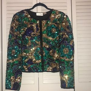 Vintage floral sequin by Laurence Kazar!